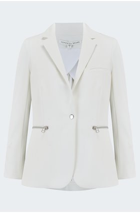 schoolboy jacket in white