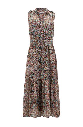 allix dress in true blue multi
