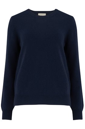 elbow patch crew in navy