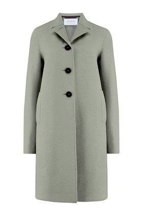 boxy coat in sage green