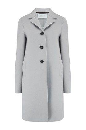 boxy coat in silver