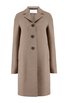 boxy coat in taupe