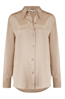 shaped collar shirt in sand dollar