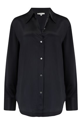 shaped collar shirt in black