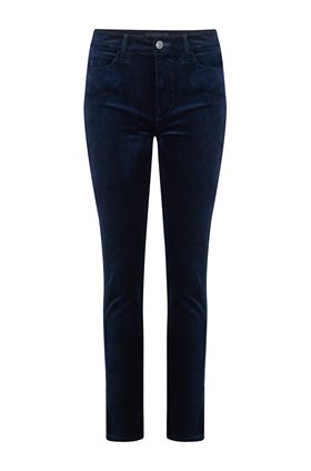 cindy straight leg jean in deep navy velvet