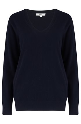 weekend v-neck jumper in coastal
