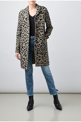 boiled wool boxy coat in casha mouline