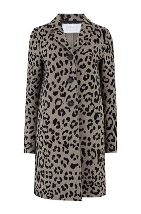 boiled wool boxy coat in casha mouline