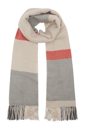 mika scarf in grey & orange