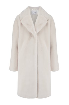 camille cocoon coat in white