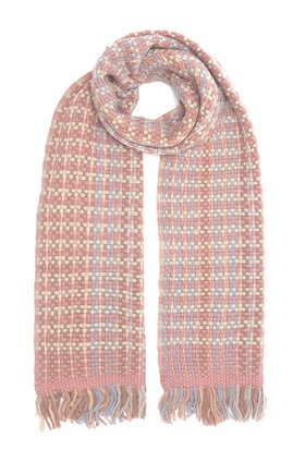 natty scarf in pink blue
