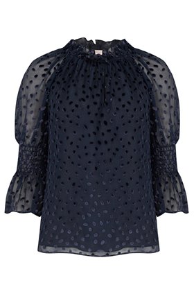 velvet dot blouse