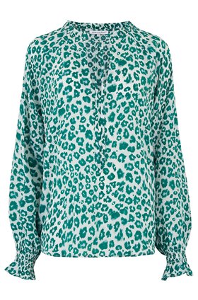 florence blouse in green mini isla