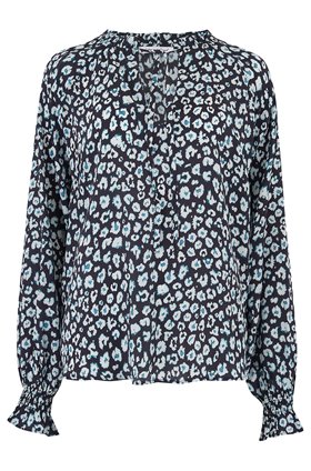 florence blouse in navy mini isla