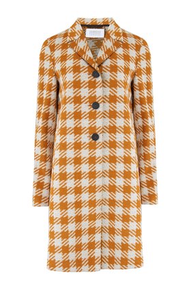 boxy coat in marigold