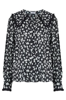 misha blouse in mono floral