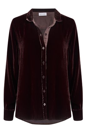contrast halle shirt in merlot