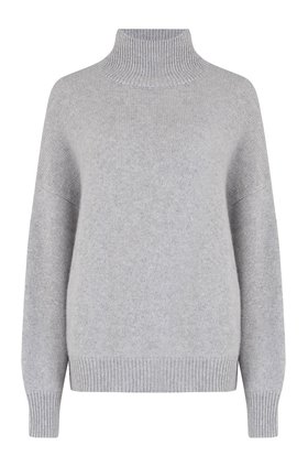 leia roll neck in light heather