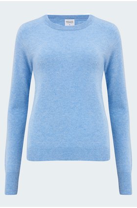 maddie cashmere crew in stonewash