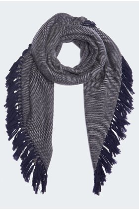 ilse scarf in navy ecru