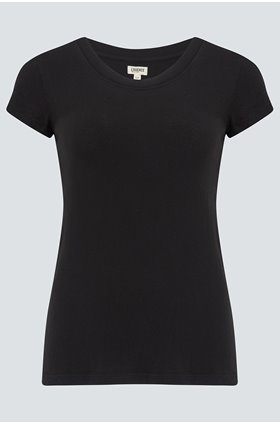 corey scoop tee in black