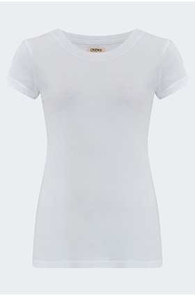 corey scoop tee in white