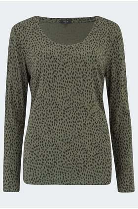 colby tee in olive spotted