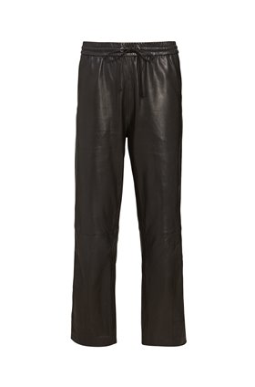 amari jogger in black leather