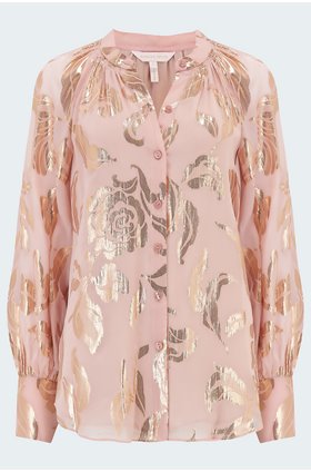 rebecca taylor datura blouse in pale orchid