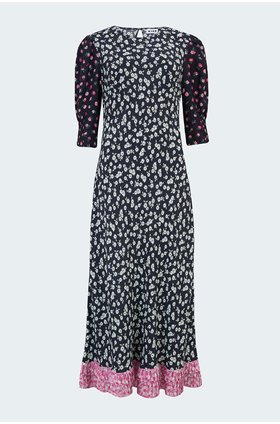 jessie dress in black daisy
