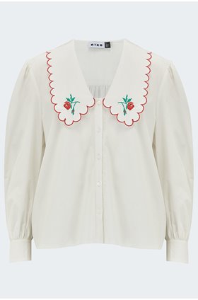 lila embroidered blouse