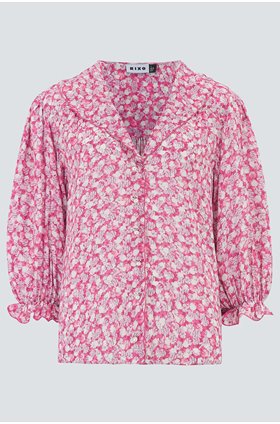 carly floral top in faded pink