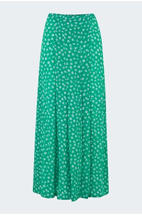 georgia skirt in green daisy