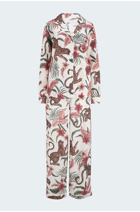 soleia long pyjama set in cream