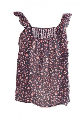cecile flutter top in navy multi