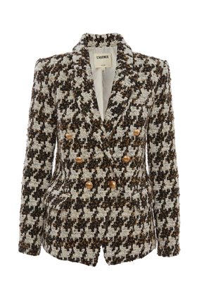 kenzie blazer in brown houndstooth