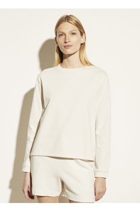 long sleeve pullover in bone
