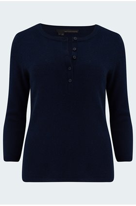 marylin henley jumper in navy