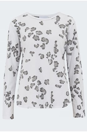 leopard t shirt in white
