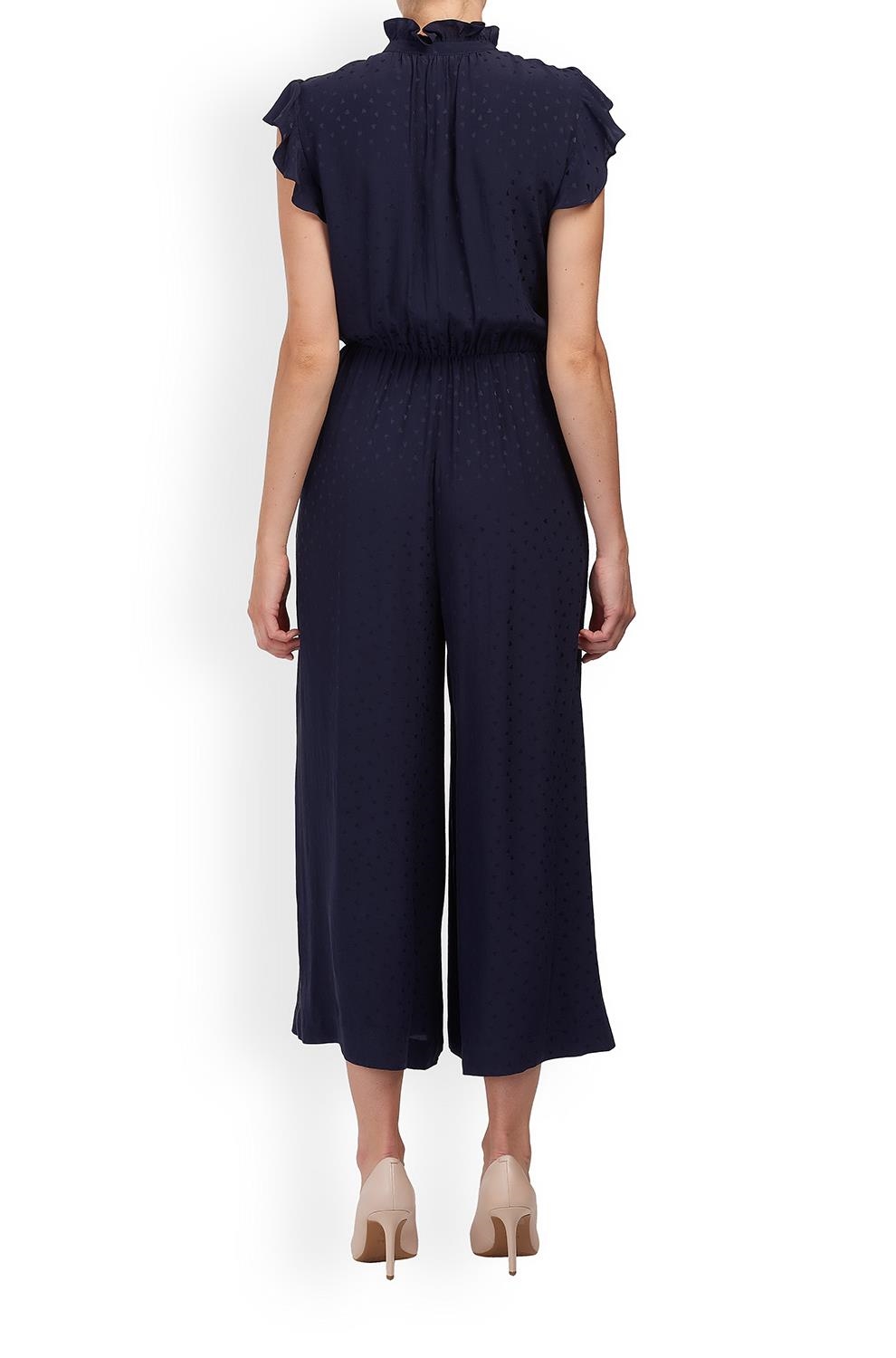 navy silk jumpsuit
