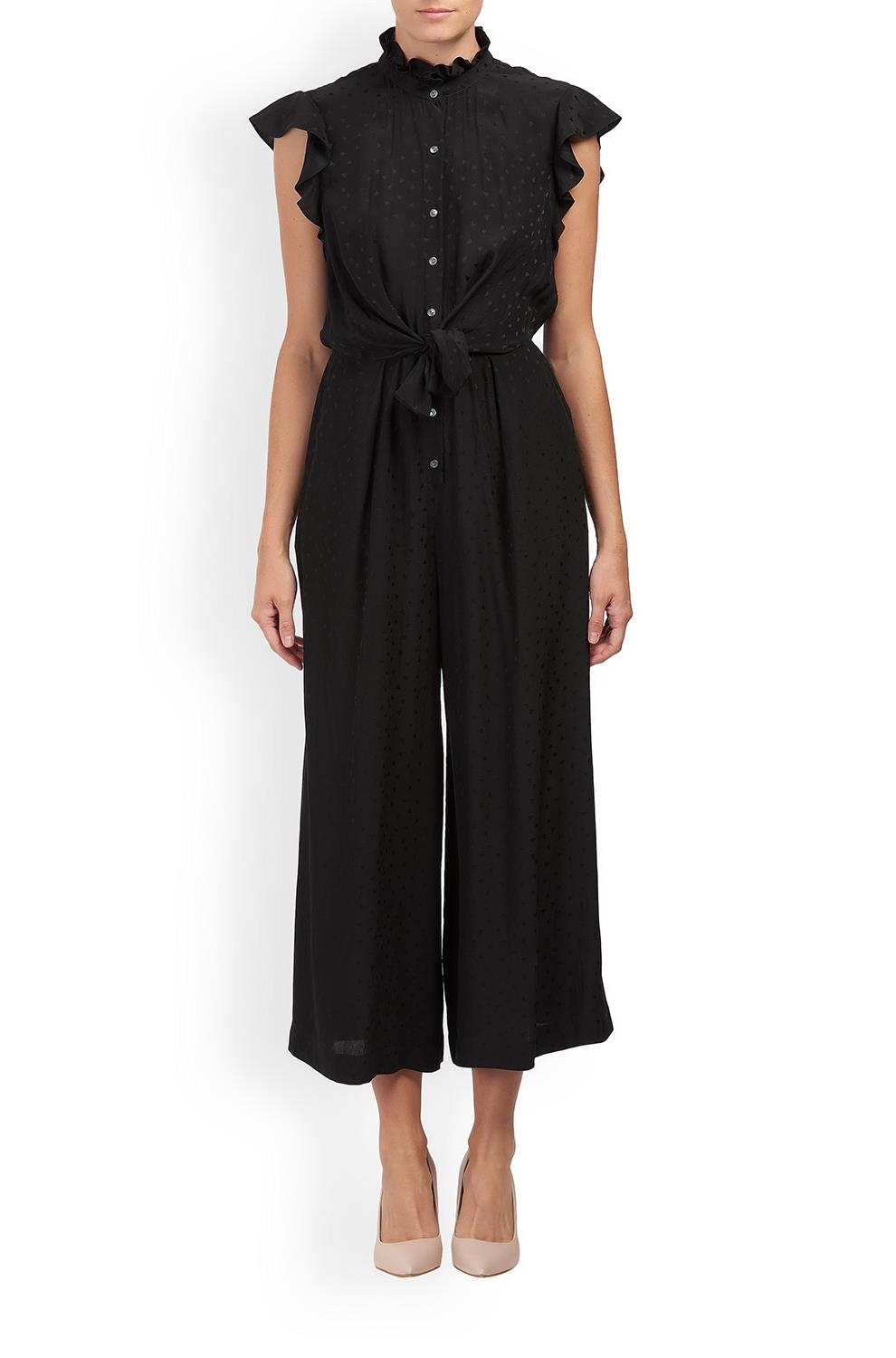 rebecca taylor heart jacquard silk jumpsuit