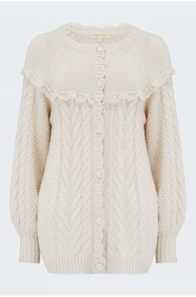lake boyfriend cardigan in antique white