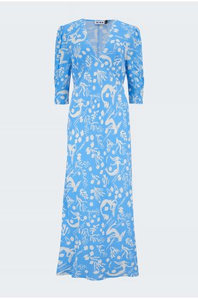 zadie dress in sea life blue