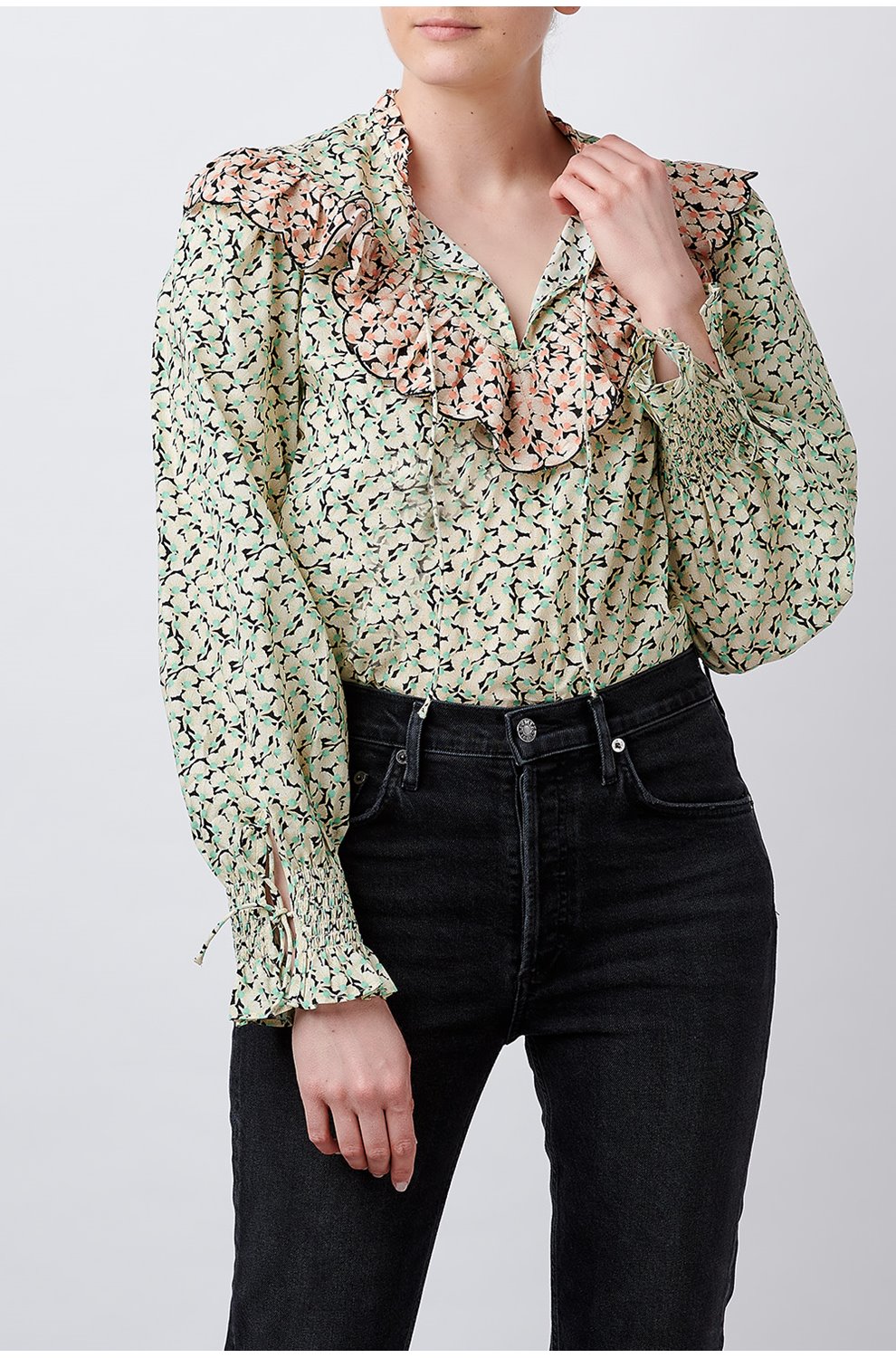 Trilogy Stores | Danica Blouse in Pearl Monochrome Jade