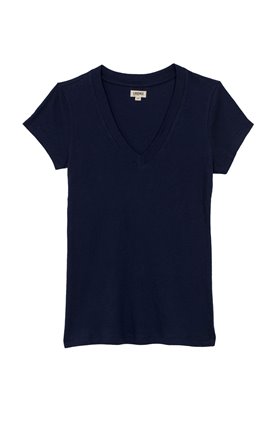 becca v-neck tee in navy