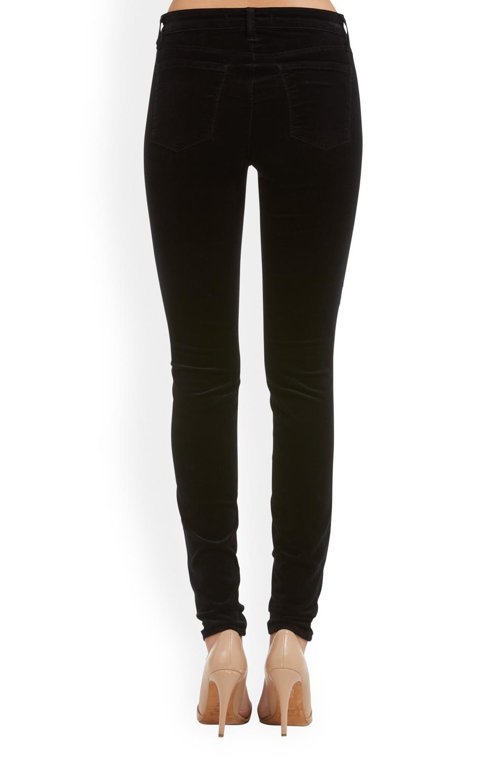 j brand black velvet jeans