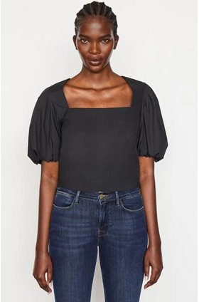 nina crop blouse in noir