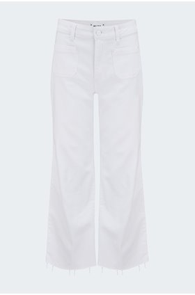 anessa wide leg jean in crisp white