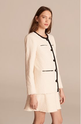 tweed jacket in cream