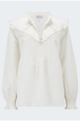 faye blouse in ivory
